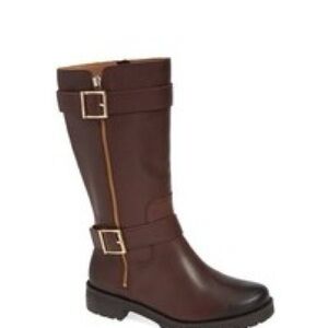 NEW Orthoheel Vionic Women’s Brown Leather Boots with Buckle Detail. Size 9.